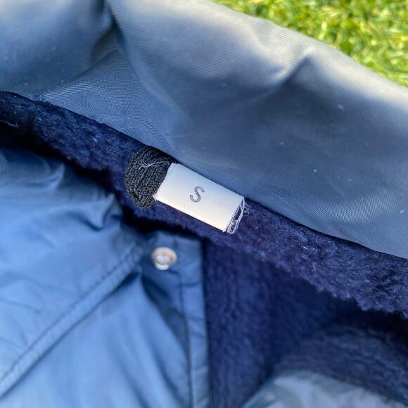 Men's 1970's Vintage Navy Blue Fleece Lined Coach's Jacket - Picture 3 of 5